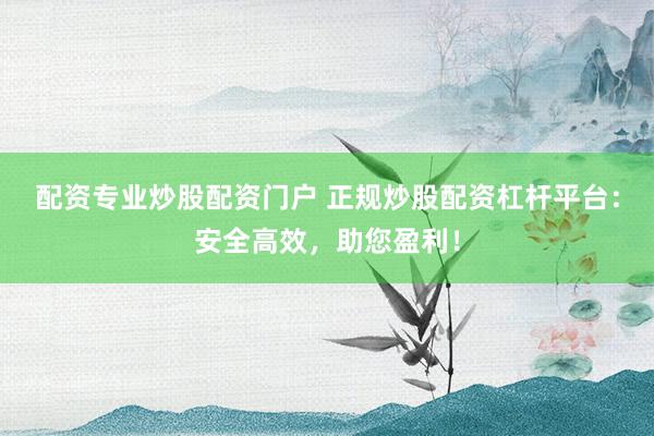 配资专业炒股配资门户 正规炒股配资杠杆平台：安全高效，助您盈利！