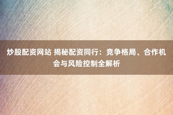 炒股配资网站 揭秘配资同行：竞争格局、合作机会与风险控制全解析