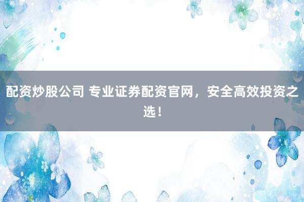 配资炒股公司 专业证券配资官网，安全高效投资之选！