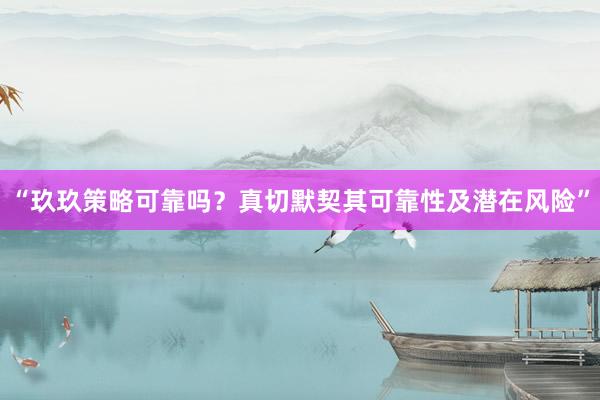 “玖玖策略可靠吗？真切默契其可靠性及潜在风险”