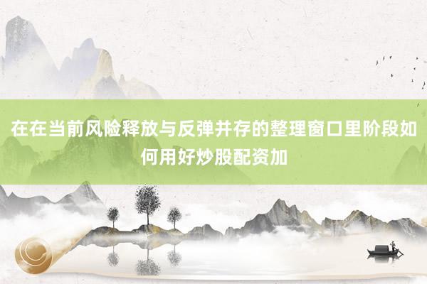 在在当前风险释放与反弹并存的整理窗口里阶段如何用好炒股配资加