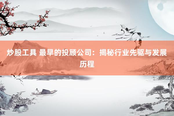 炒股工具 最早的投顾公司：揭秘行业先驱与发展历程